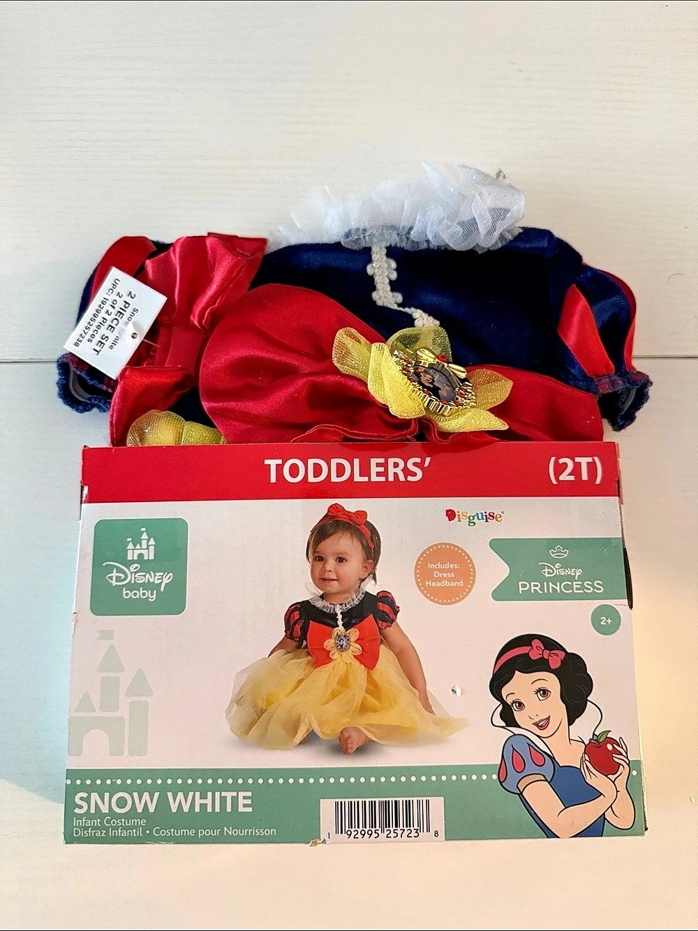 Disney Snow White Classic Toddler Costume Yellow & Red Girls 2T